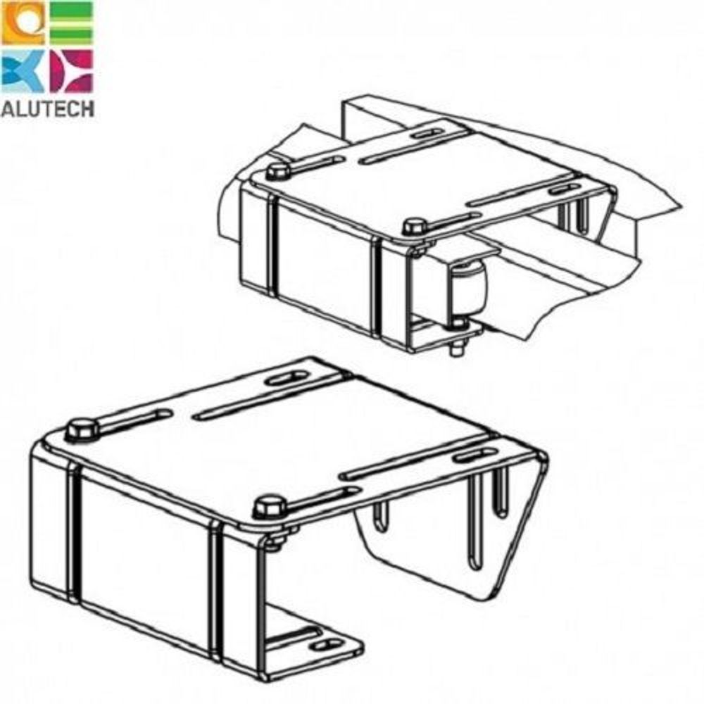 Кронштейн (на 2 поддерживающих ролика с использованием "козырька") SGN.02.719