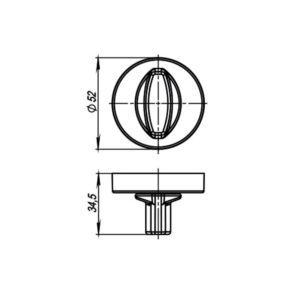 Ручка поворотная ARMADILLO WC-BOLT BK6/URB BL-26 черный /42881/