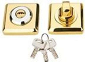 Накладка ключ-фиксатор МЕДИО MT550 (квадрат) 3кл PB/CP золото/хром