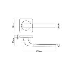 Ручка раздельная VETTORE R06.170 SN/CP мат.никель/хром