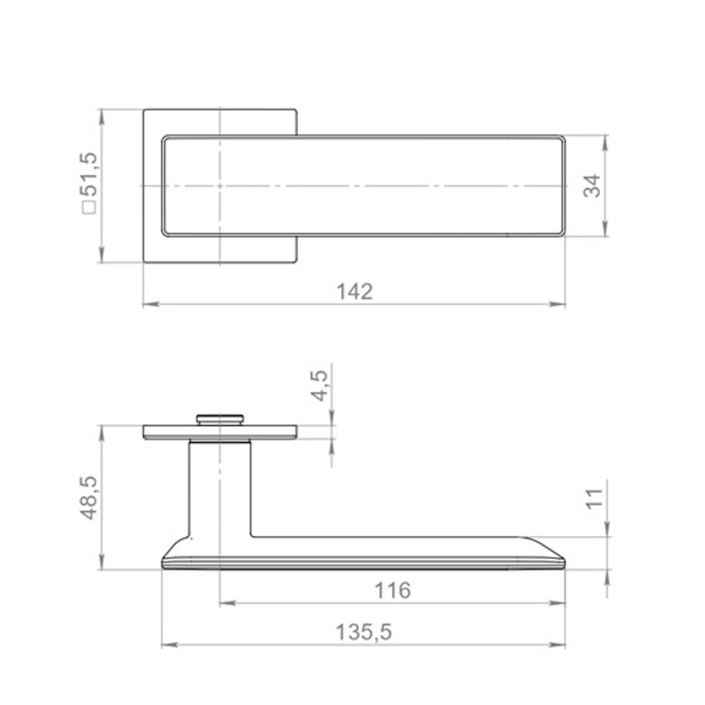 Ручка раздельная ARMADILLO CASTELLA K.YM FSG-39 флорентийское золото /62181/