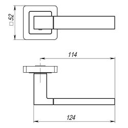 Ручка раздельная PUNTO STYLE QL SN/CP-3 мат.никель/хром /38723/
