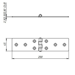 Петля карточная КУНГУР 200х45 S=2.8мм цинк (40) (1 шт)