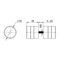 Ручка-кнопка FUARO DSS-button-304 (INOX 304) /47249/