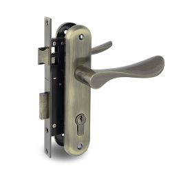 Замок врезной с ручками PALLADIUM ЗВ-AL 1708 AB бронза