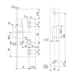 Защёлка дверная ГАРДИАН 25.1.16