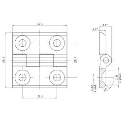 Петля 082 С 40х40 хром