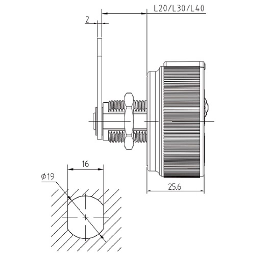 Замок мебельный кодовый 6012-20BL черный