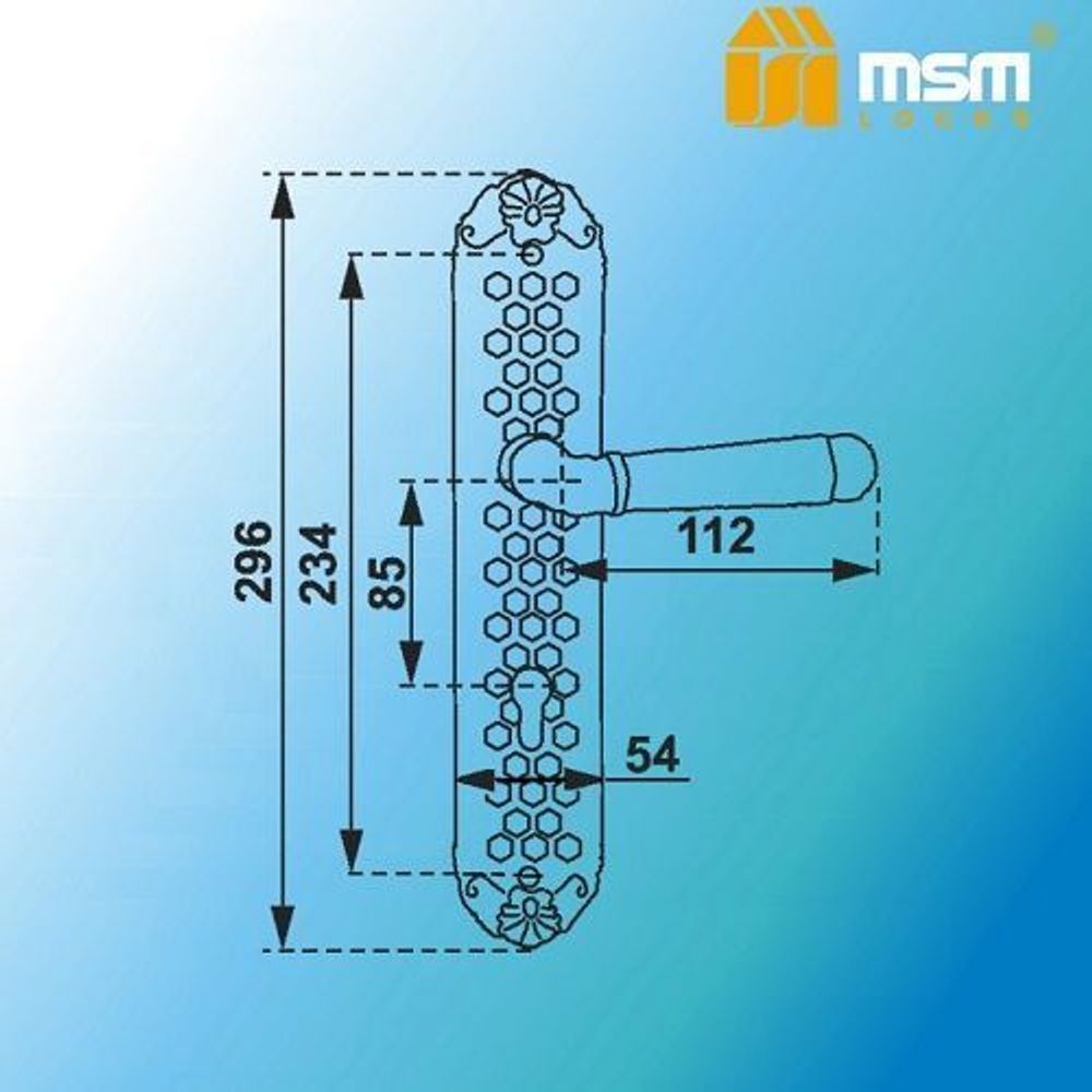 Ручки на планке MSM 371L AB бронза