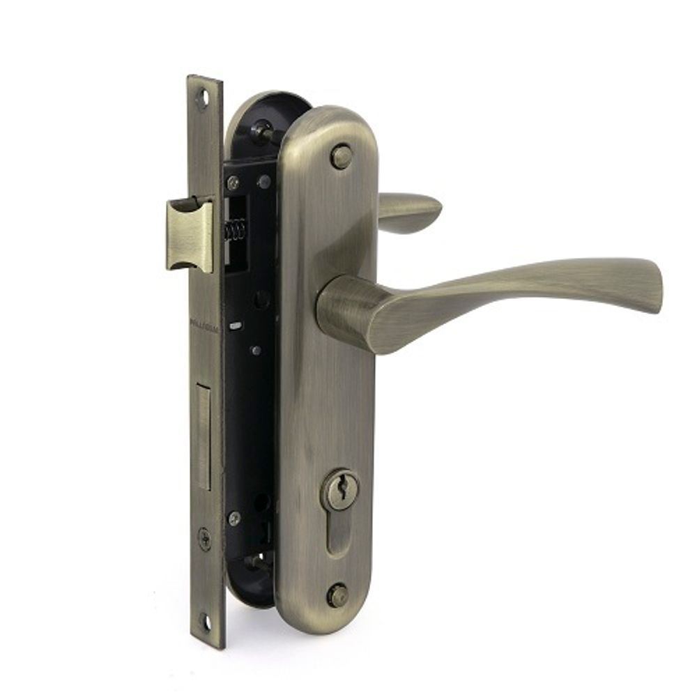 Замок врезной с ручками PALLADIUM ЗВ-AL 1703 AB бронза