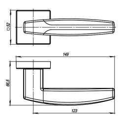 Ручка раздельная ARMADILLO ARC USQ2 BB/SBB-17 корич.бронза/мат.корич.бронза /34525/