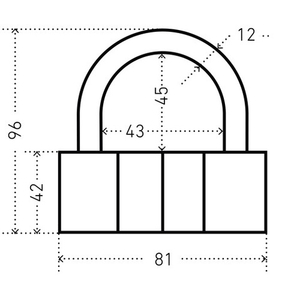 Замок навесной АЛЛЮР ВС2-21С d12мм