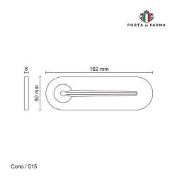 Ручка на планке PORTA DI PARMA Cono CP хром