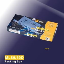 Замок врезной с задвижкой MSM ML80/60D (под APECS T-0523) мат.никель