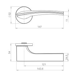 Ручка раздельная FUARO ETALON ZLR BL-24 черный /60759/