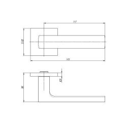 Ручка раздельная ARMADILLO SKY USS SN-3 Матовый никель /42805/