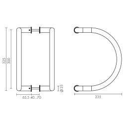 Ручка-скоба FUARO PH-27-25/300-INOX нержавейка 304 /39047/