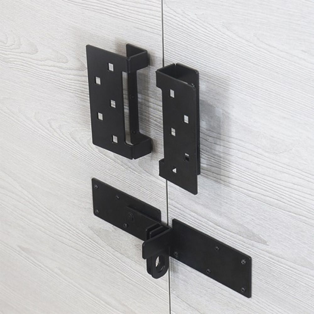 Щеколда для раздвижных дверей НОЭЗ Лофт черный матовый 4мм