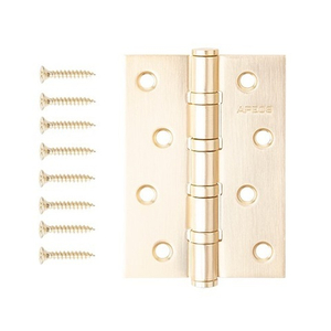 Петля дверная APECS 100x70-B4 Steel GMS сатин.золото (1шт)