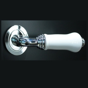 Ручка раздельная ALEMAR A7275-73 CP/WHITE CERAMIC хром/белая керамика