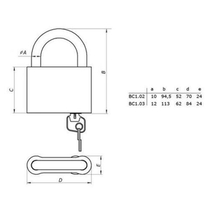 Замок навесной ЗЕНИТ ВС1.03