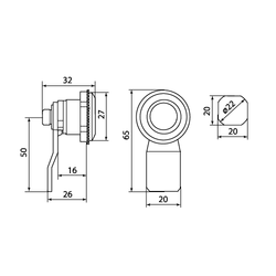Замок для электрощитов АЛЛЮР 705-1 под трехгранный ключ