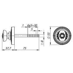Ручка поворотная ARMADILLO BKW8/CL BB-17 корич.бронза /34951/