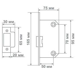 Механизм пластик/яз. МЕДИО BAT-N 7050G  square AB (бронза)