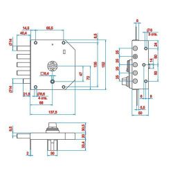 Замок накладной ЭЛЬБОР 1.05.61.5.МА Базальт