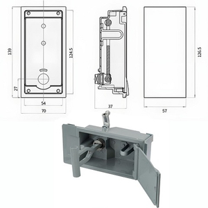 Замок с "Т"-образной ручкой для трансформаторов и кабин EZ 018-2 mini