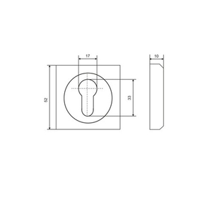 Накладка под цилиндр VETTORE ET 0601 MBP черный матовый