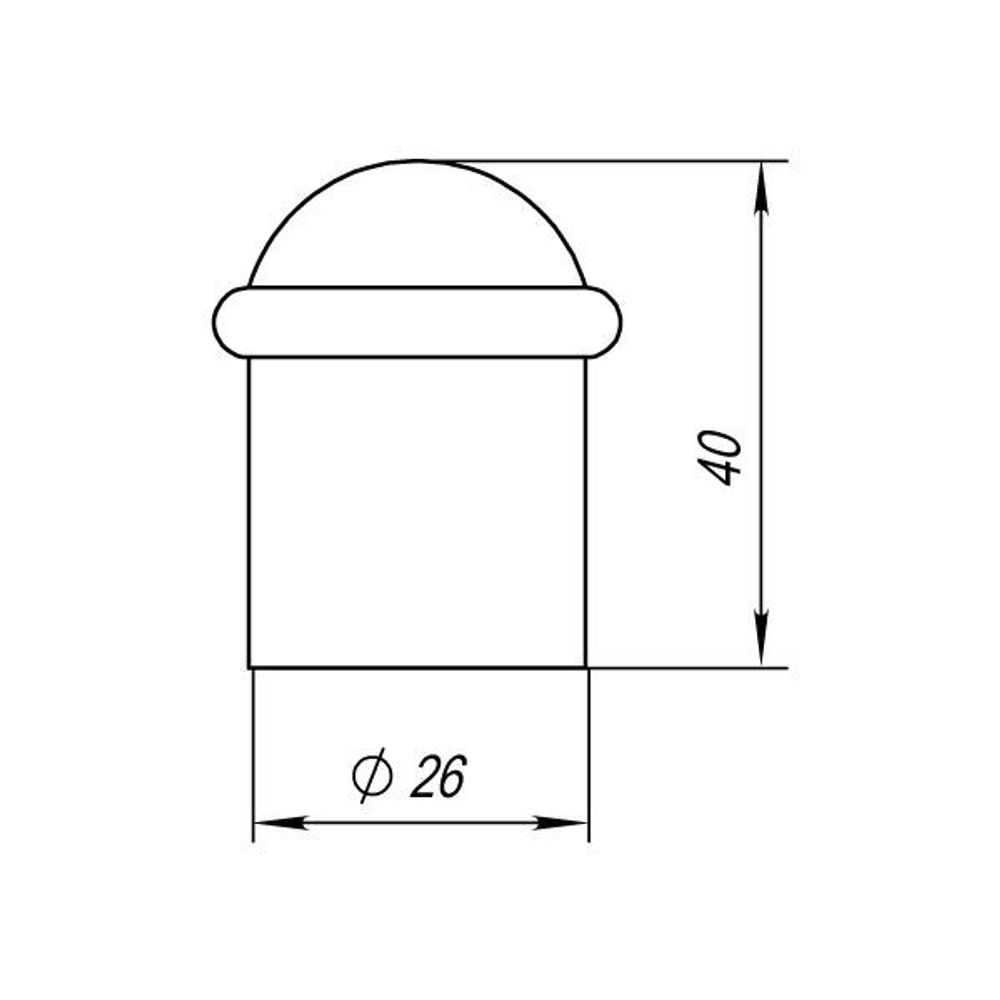 Упор дверной PUNTO DS PF-40 SN-3 мат.никель /34737/