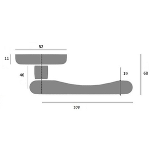Дверная ручка на круглом основании Fratelli Cattini "DROP" 7-CS матовый хром