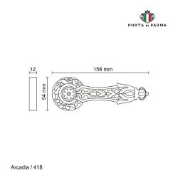 Ручка раздельная PORTA DI PARMA Arcadia CP хром