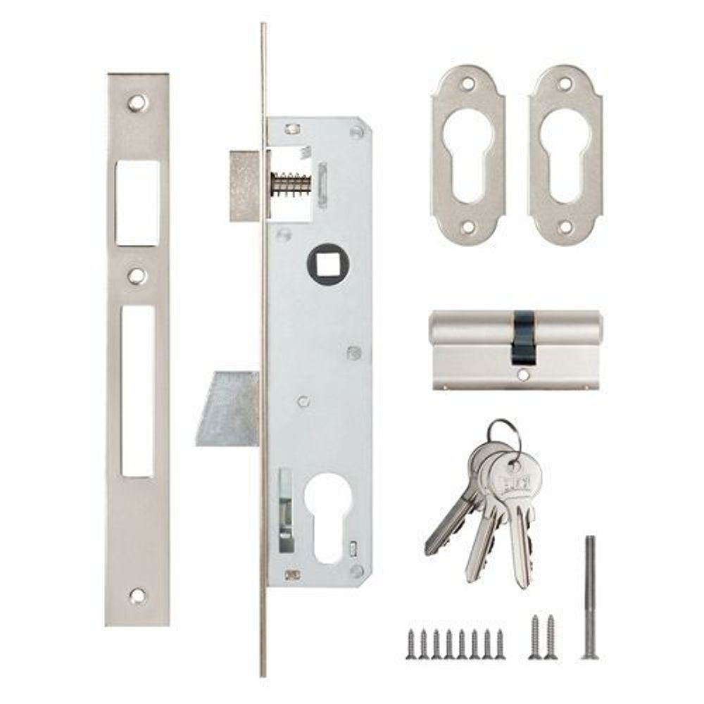 Замок врезной KALE KILIT 253 (25мм) никель 3кл. /1102/