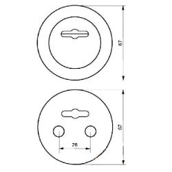 Броненакладка врезная LEKSA под сувальдный замок