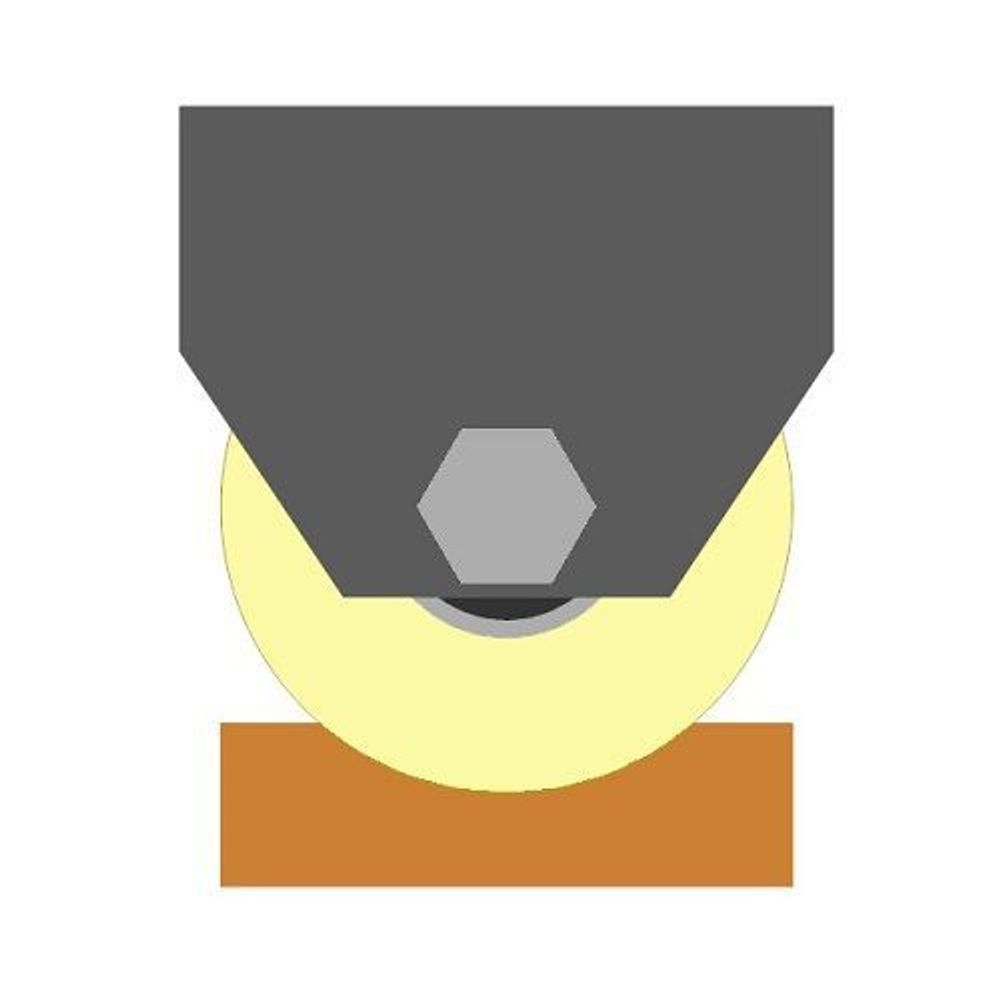 Ролик капролон d-70 под угол на пластинах