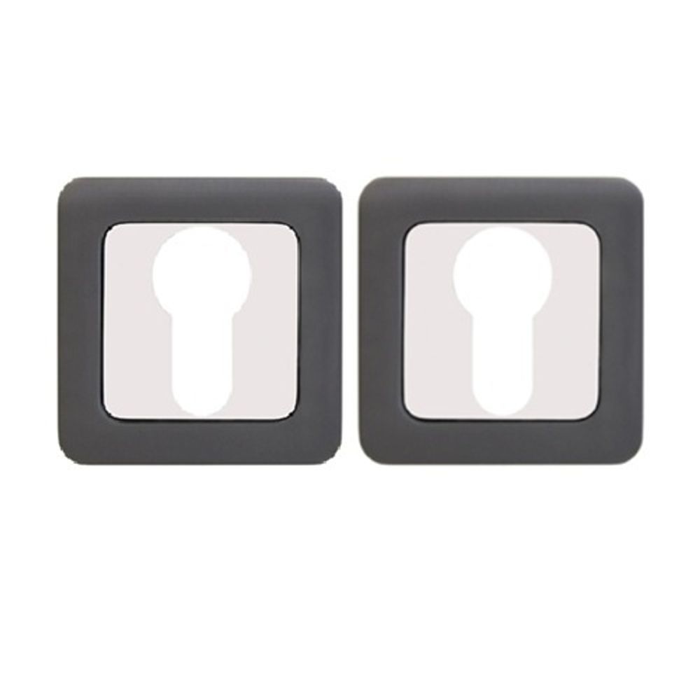 Накладка цилиндровая АЛЛЮР АРТ ET-S1 MBN/CP графит/хром