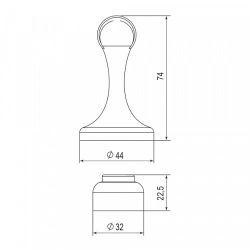 Упор дверной магнитный PUNTO DSM-45 SN-3 мат.никель /43369/