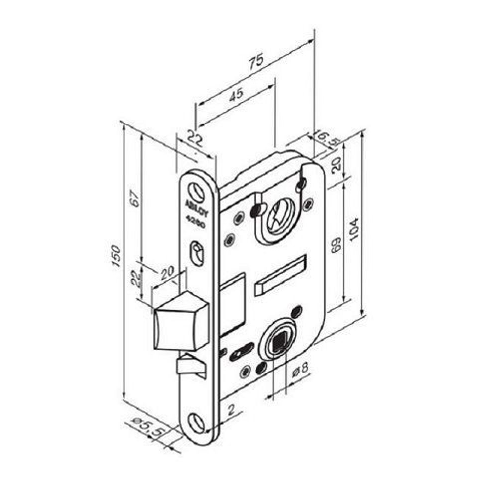 Замок Abloy 4260 правый