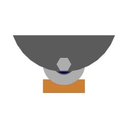 Ролик металл d-65 под угол на платформе