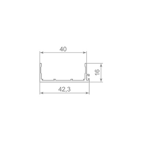 Крышка вертикальная под щетку ARMADILLO SLD.Scope 43/16/3200 AL алюминий /58085/