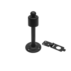 Стопор дверной с фиксатором ДОМАРТ 110 мм - чёрный