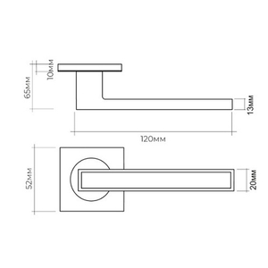 Ручка раздельная VETTORE R06.115 CP/WH хром/белый