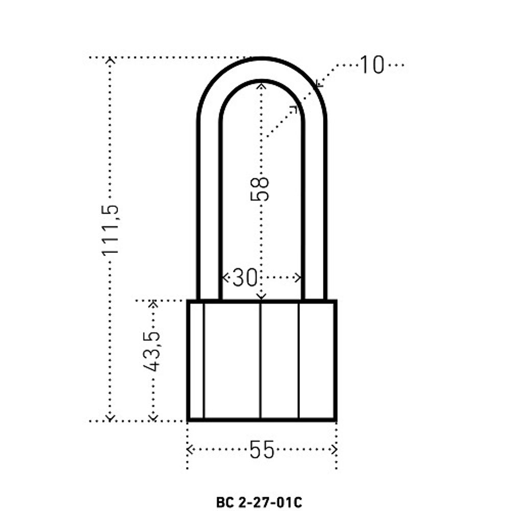 Замок навесной АЛЛЮР ВС2-27-01С d10мм