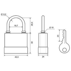 Замок навесной PALLADIUM 907WP-40