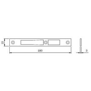 Ответная часть ISEO 038030 для врезного эл.мех. замка ISEO