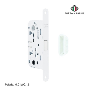 Замок врезной магнитный под фиксатор PORTA DI PARMA Polaris WH белый