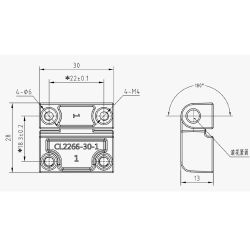Петля боковая JL1061-1 черная