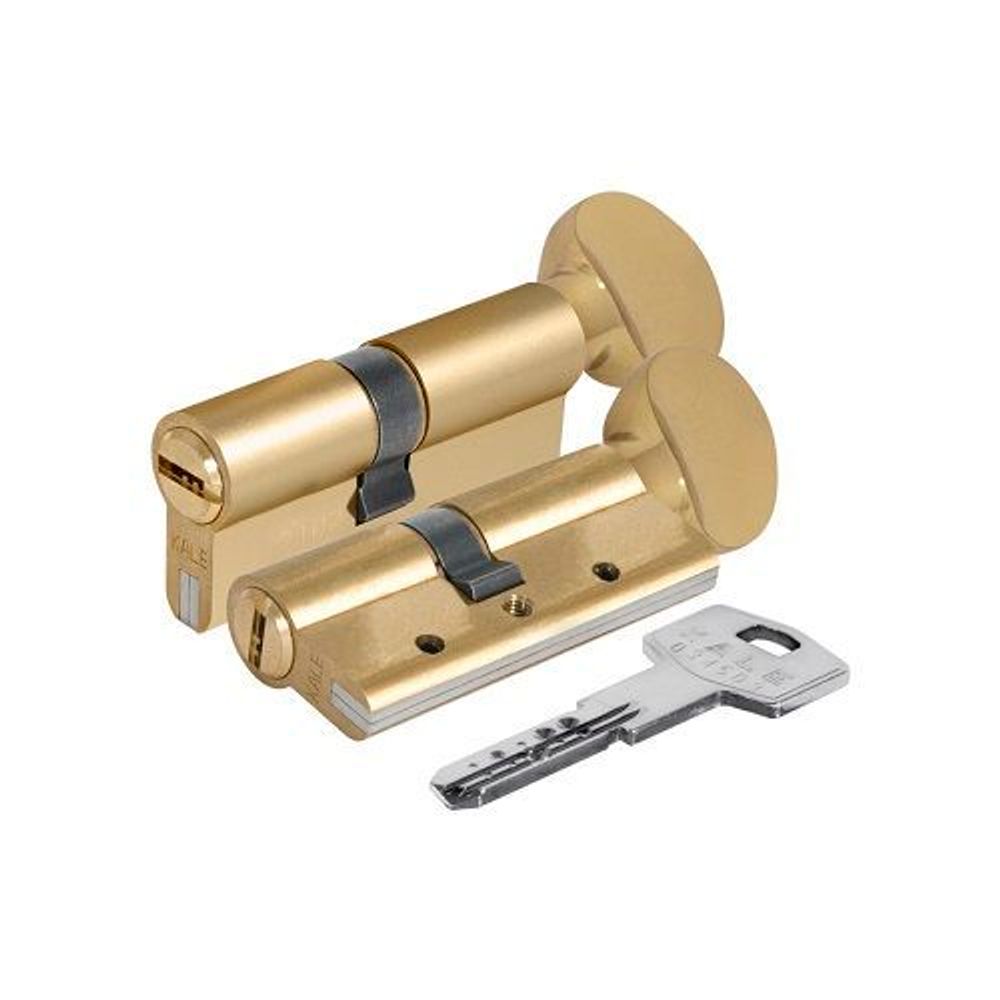 Цилиндровый механизм с вертушкой KALE KILIT 164 DBM-E/70 (30+10+30) латунь